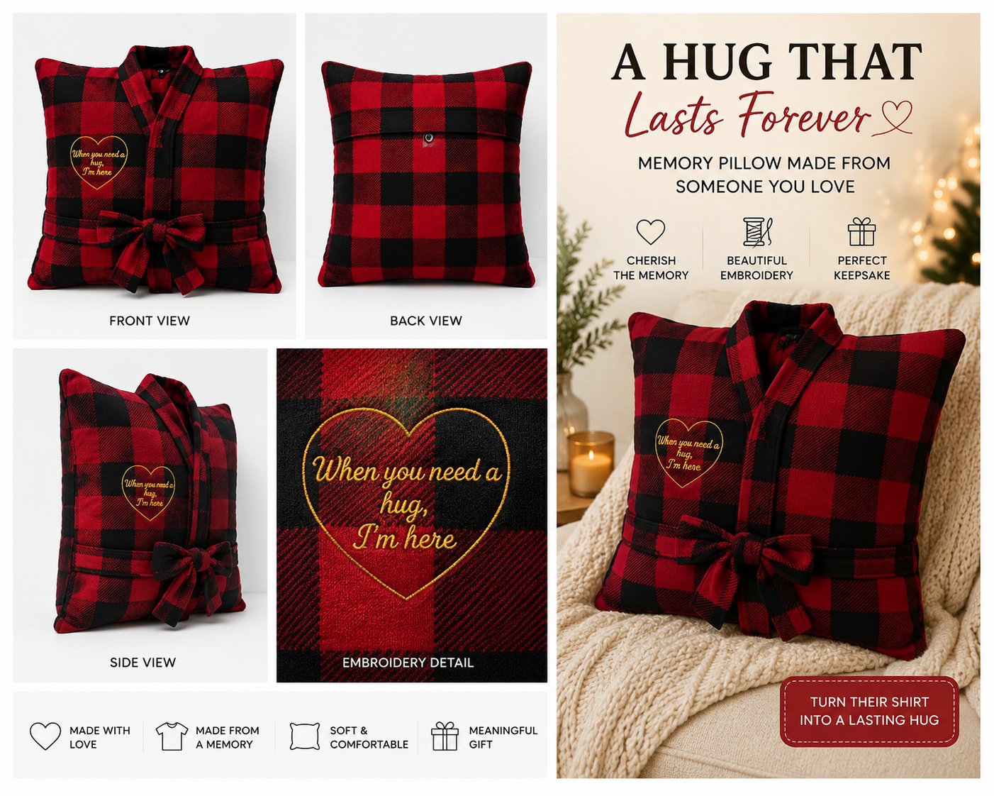 Memory Pillow from Garment