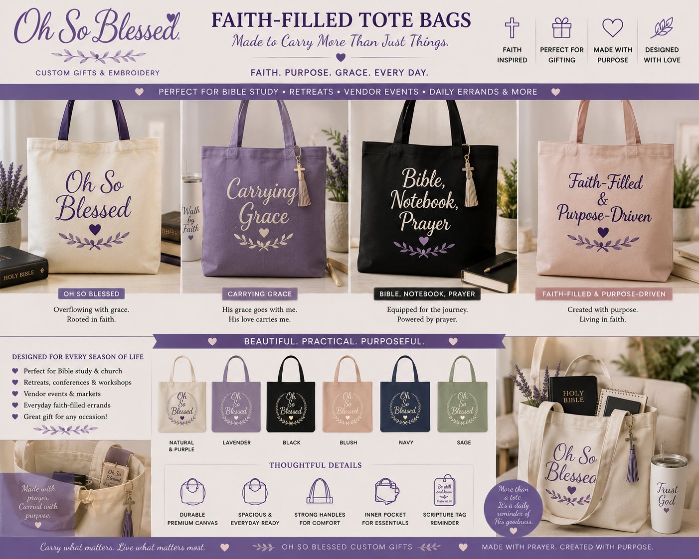 AB4G Canvas Tote