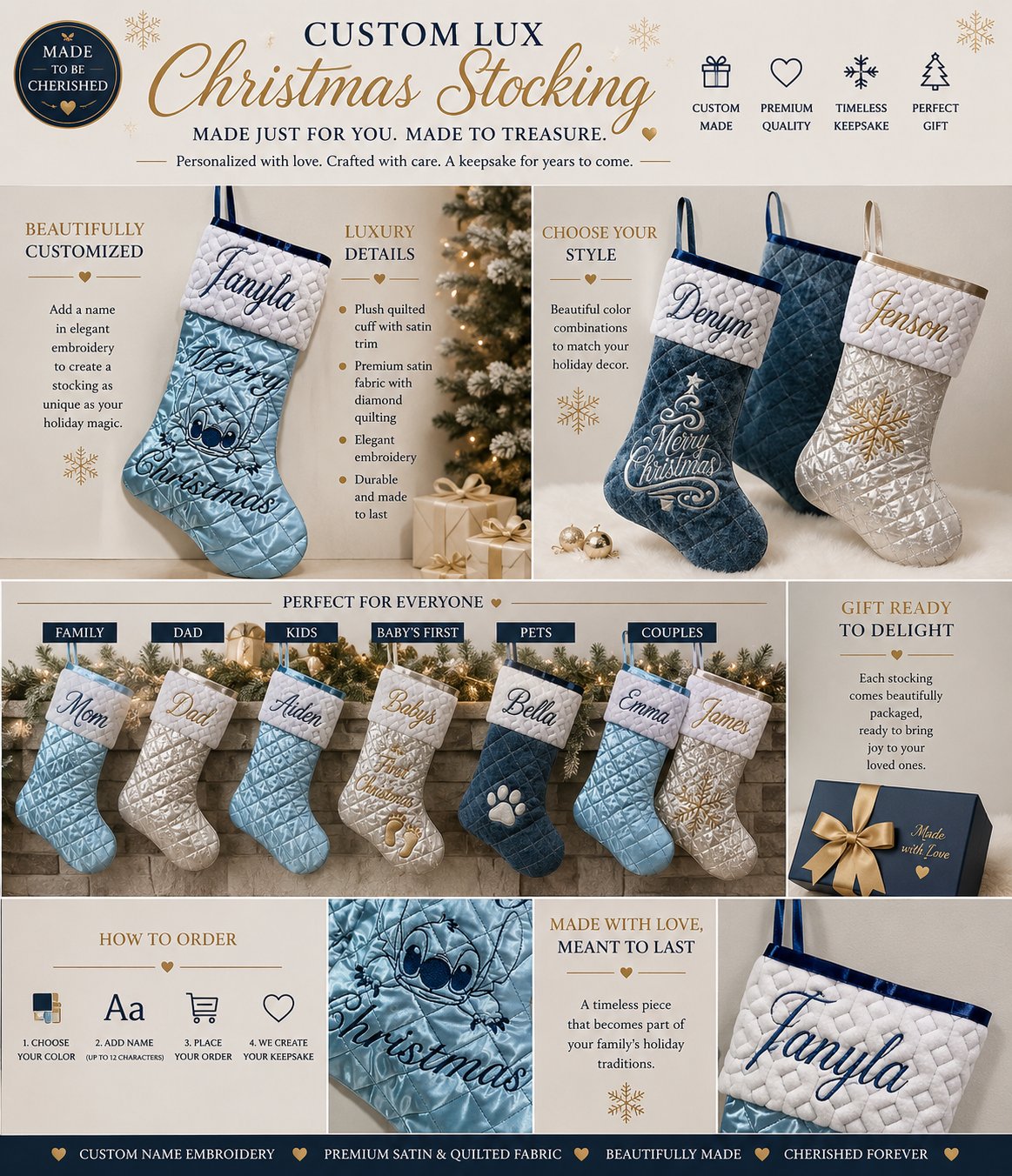Custom Lux Christmas Stocking